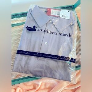 Southern Marsh Bermuda Performance Polo - Tucker_Burnt Taupe/Purple_Size XL